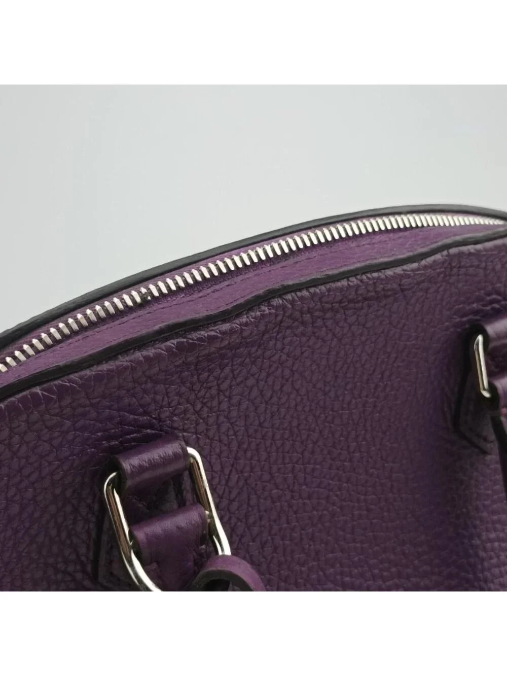 Louis Vuitton Parnascea Alma PM Violet Taurillon Leather Handbag